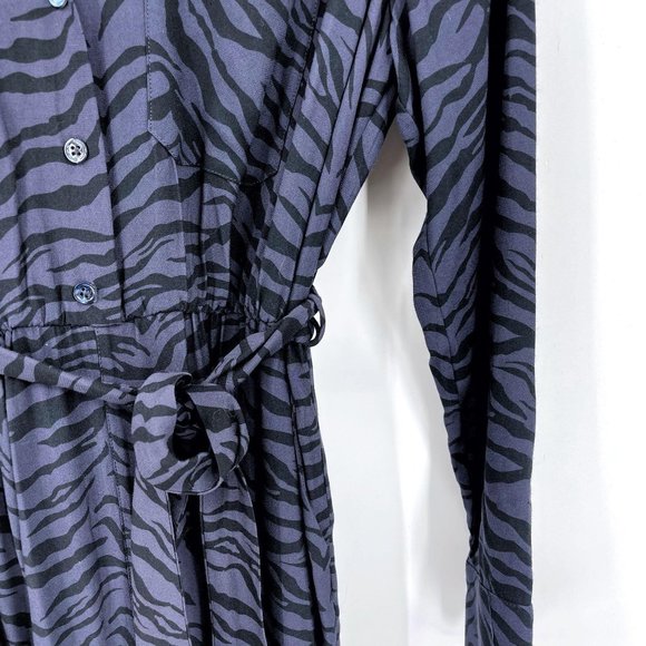 Rails Charcoal Callan Tiger Stipe Belted Jumpsuit - Picture 4 of 10